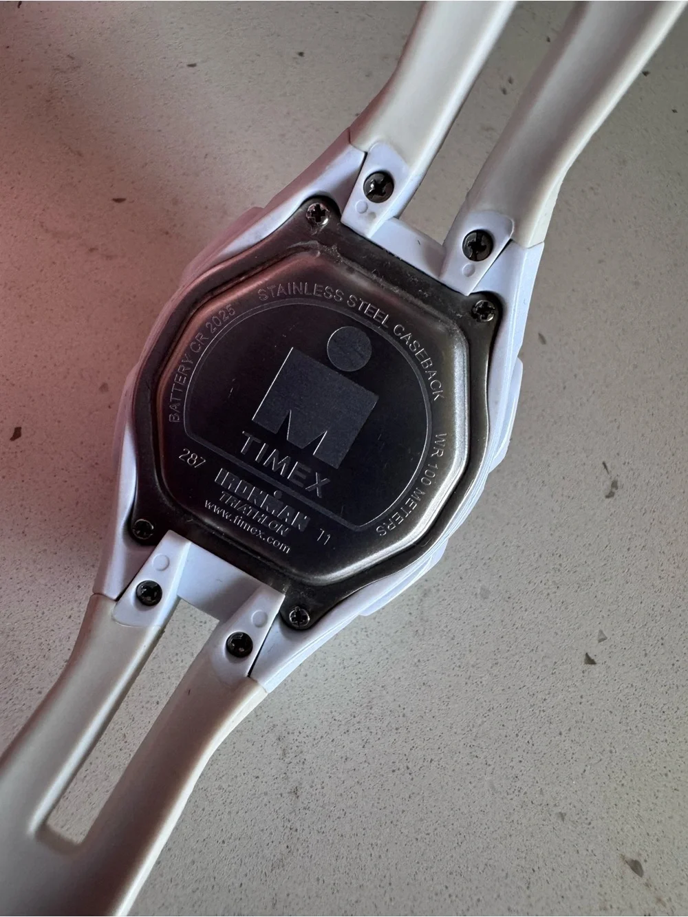 Timex Ironman White and Silver Digital Sports Watch - White Rubber